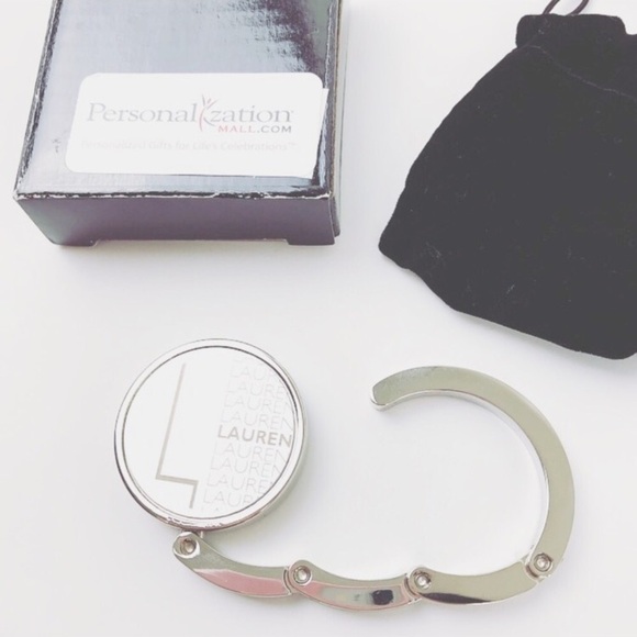 NEW Lauren silver foldable purse handbag hook - Picture 1 of 5